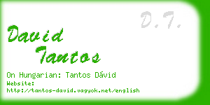 david tantos business card